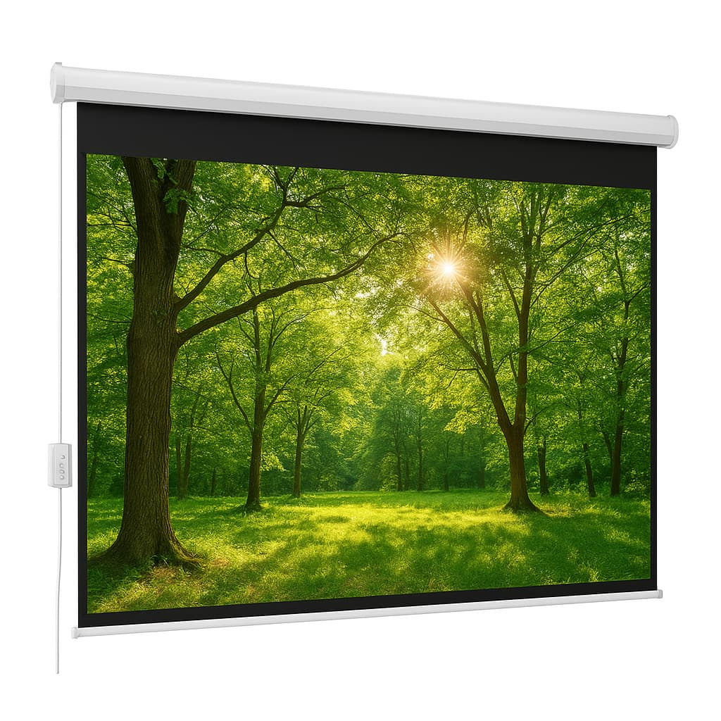 پرده نمایش ریموت دار برقی اسکوپ سایز 250×250 سانتی متر